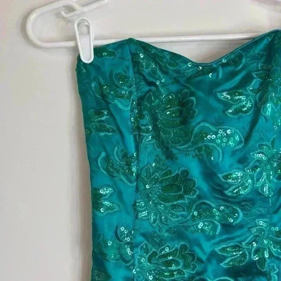 GUNNE SAX GREEN BLUE DRESS 9/10 - Picture 3 of 16